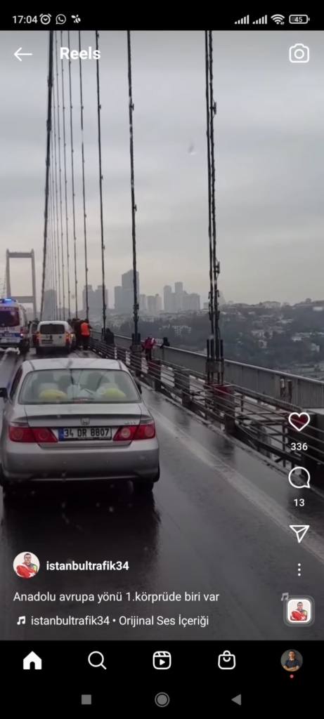 15 Temmuz Şehitler Köprüsü'nde bir kişi intihar etti