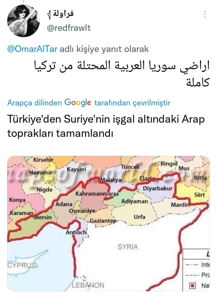 Suriyeliler "Türkiye'yi İsgal" haritası paylaştı