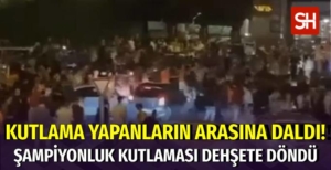 Bursa'da Bir Otomobil Galatasaray Taraftarının Arasına Daldı