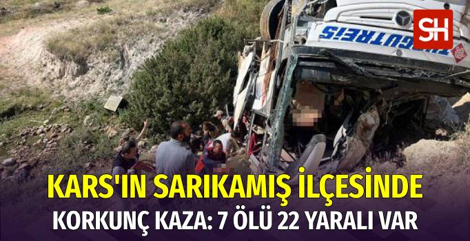 Kars'ın Sarıkamış İlçesinde Yolcu Otobüsü Kazası