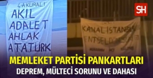 İstanbul'un Çeşitli Noktasında Memleket Partisi Pankartları