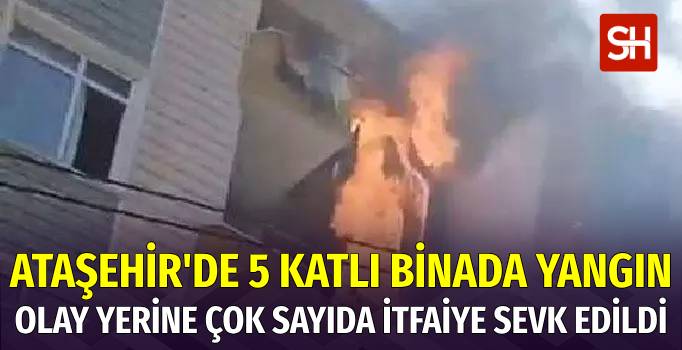 SON DAKİKA: Ataşehir'de 5 Katlı Binada Yangın