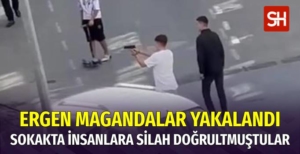 Gaziosmanpaşa'da Sokaktaki İnsanlara Silah Doğrultan Magandalar Yakalandı