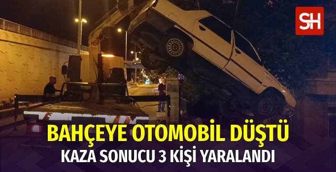 Kırıkkale’de Kontrolden Çıkan Otomobil Apartman Bahçesine Uçtu