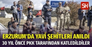 Erzurum'da PKK'nın Katlettiği 33 Yavi Şehidi Törenle Anıldı