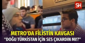 Adana Metrosunda Filistin Kavgası