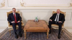 Azerbaycan Cumhurbaşkanı İlham Aliyev, Dışişleri Bakanı Hakan Fidan'ı Kabul Etti