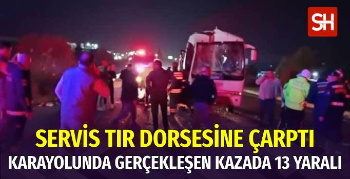 İzmir-Ankara Karayolunda Gece Vakti Trafik Kazası: 13 Yaralı