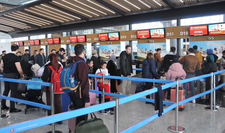 İstanbul Havalimanı'nda Yarıyıl Tatili Yoğunluğu