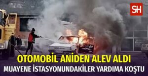 Zonguldak'ta Otomobil Aniden Alev Aldı