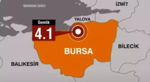 Bursa’da 4.1 Büyüklüğünde Deprem Meydana Geldi