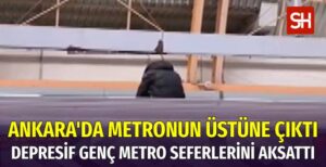 Ankara Sincan'da Genç Yolcu Metroyu Durdurttu