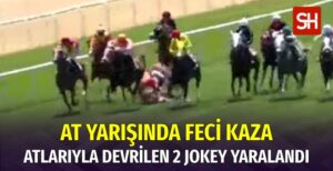 Ankara'daki At Yarışı Mücadelesinde Jokeylerin Yaralandığı Kaza